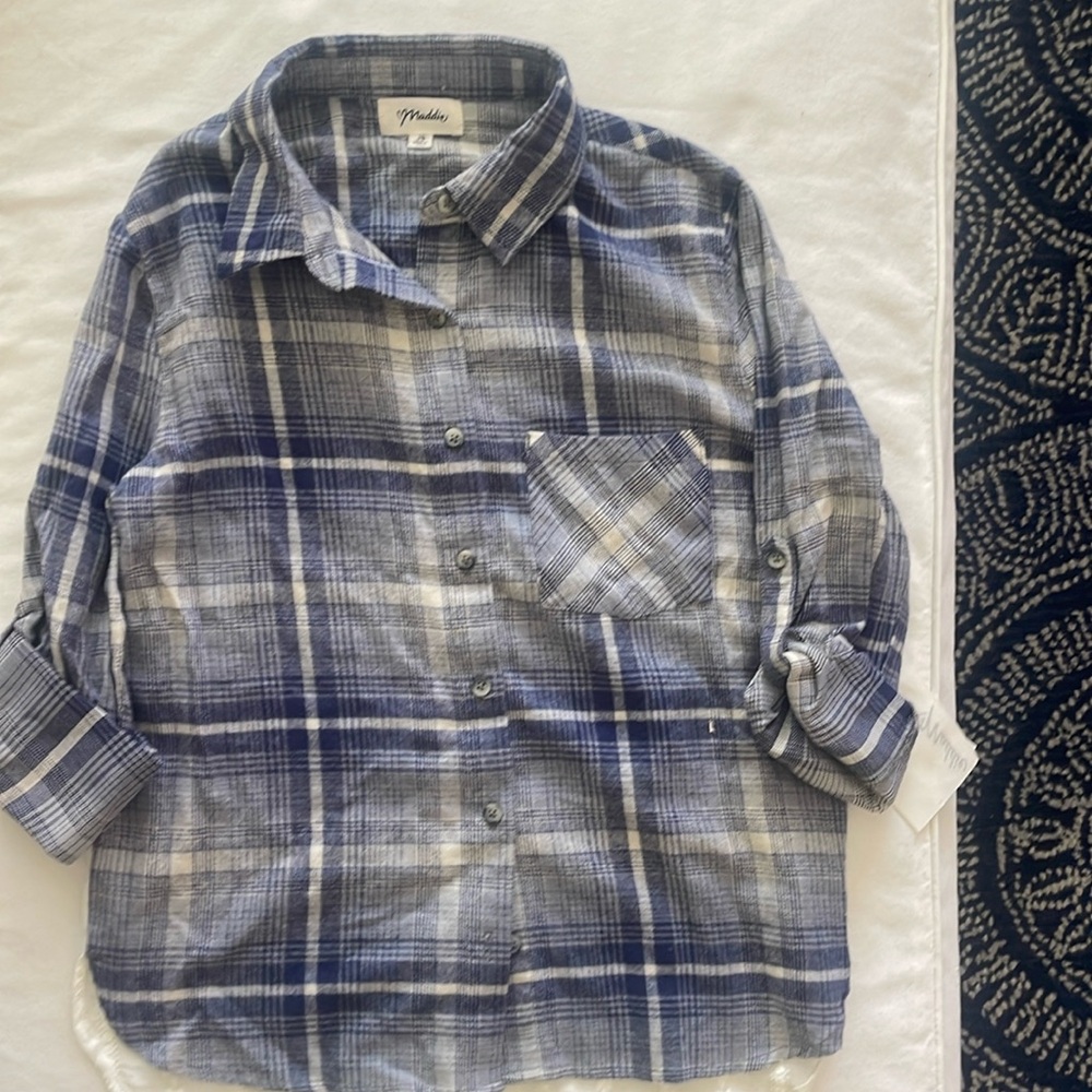 NWT MADDIE Girls Button Up Shirt Size JS